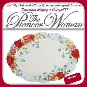 🦋 New Pioneer Woman Sweet Rose Serving Platter, Qty 1